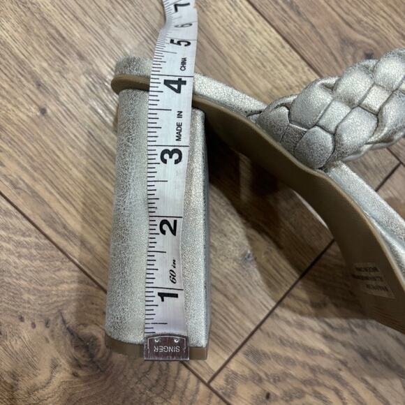 Dolce Vita Peggy Heels Braided Straps Platform Sandals Gold 8 - Picture 7 of 7